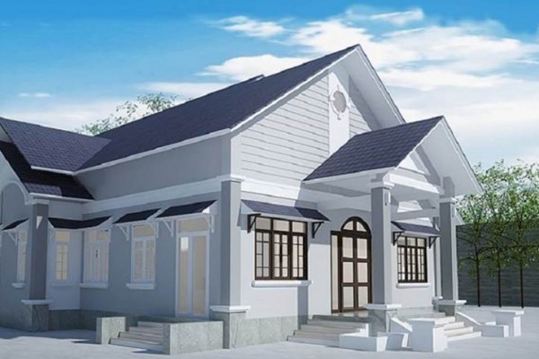 Thiết kế nhà cấp 4 mái thái có gác lửng