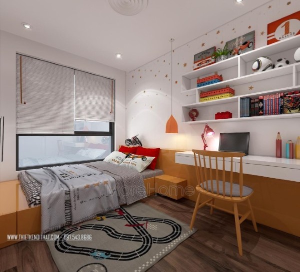Thiết kế nội thất phòng ngủ bé trai