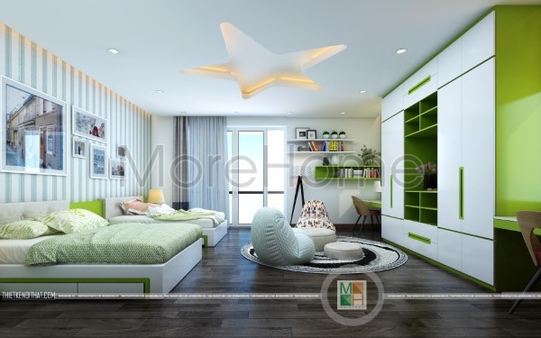 Thiết kế nội thất phòng ngủ bé trai