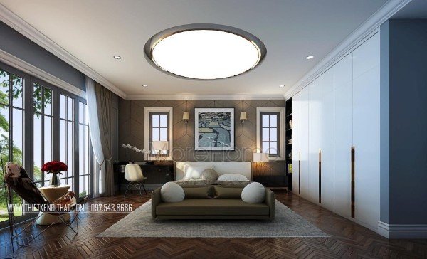 Thiết kế nội thất phòng ngủ hiện đại