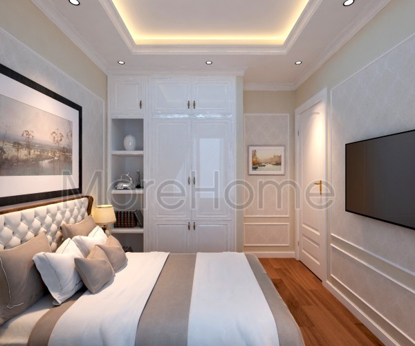 Thiết kế nội thất phòng ngủ màu trắng