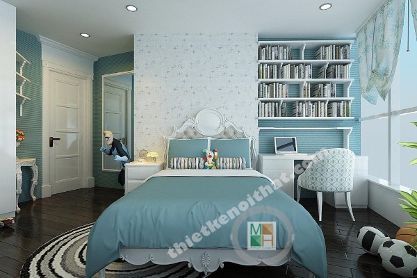 Thiết kế nội thất phòng ngủ tân cổ điển