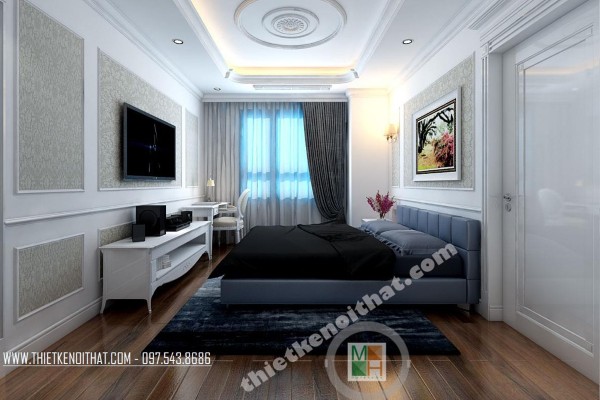 Thiết kế nội thất phòng ngủ tân cổ điển