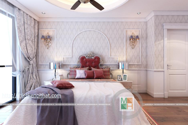 Thiết kế nội thất phòng ngủ tân cổ điển