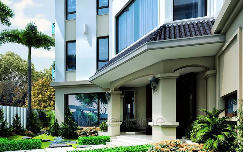 Thiết kế kiến trúc biệt thự tại Móng Cái phong cách hiện đại
