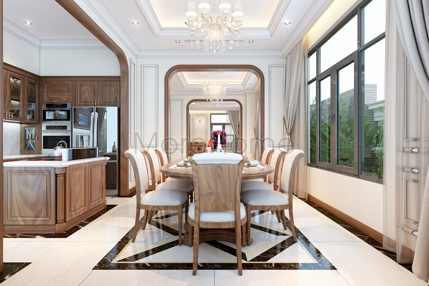 Ngắm nhìn thiết kế nội thất phòng khách phong cách tân cổ độc đáo