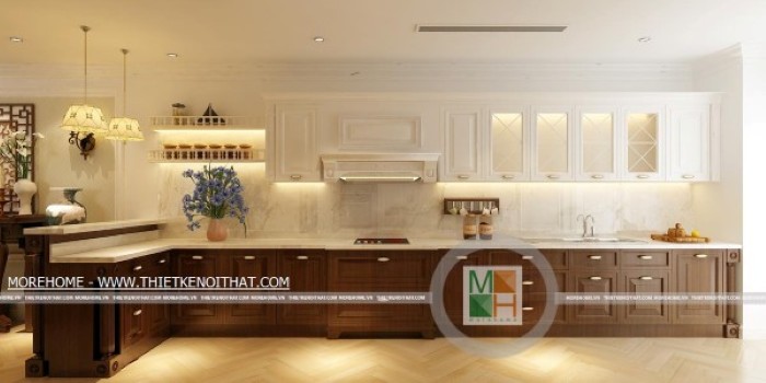 Những mẫu tủ bếp đẹp theo phong cách tân cổ điển