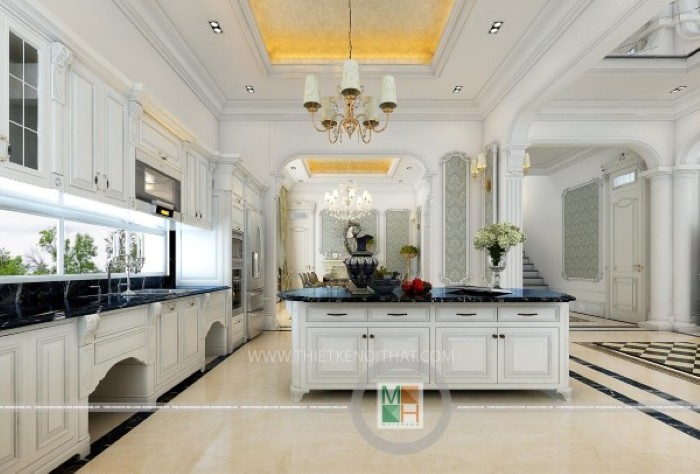 Những mẫu tủ bếp đẹp theo phong cách tân cổ điển