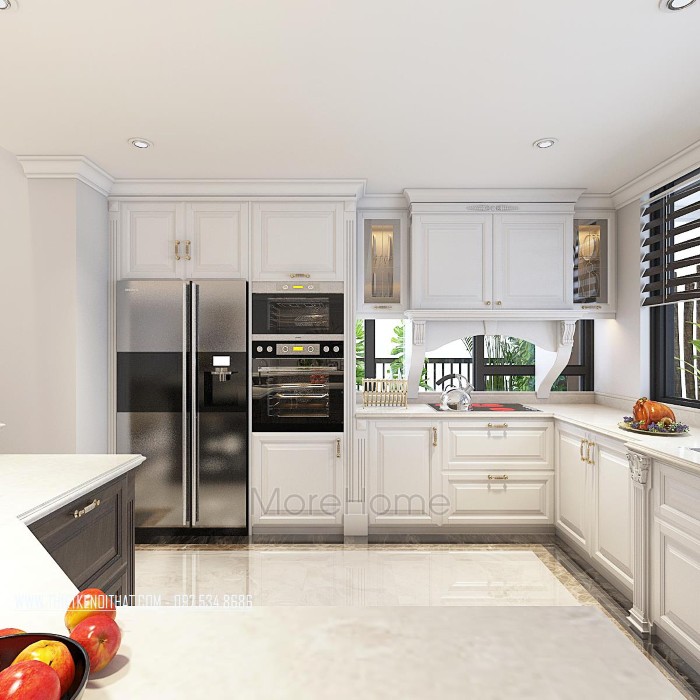 Những mẫu tủ bếp đẹp theo phong cách tân cổ điển