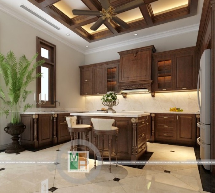 Những mẫu tủ bếp đẹp theo phong cách tân cổ điển