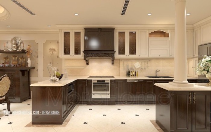 Những mẫu tủ bếp đẹp theo phong cách tân cổ điển