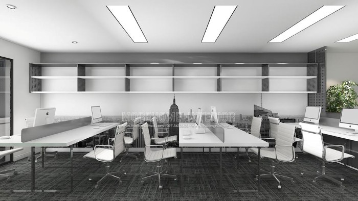 Thiết kế nội thất văn phòng phong cách tối giản