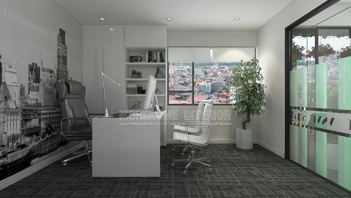 Thiết kế nội thất văn phòng phong cách tối giản