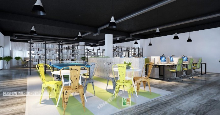 Thiết kế nội thất văn phòng phong cách tối giản