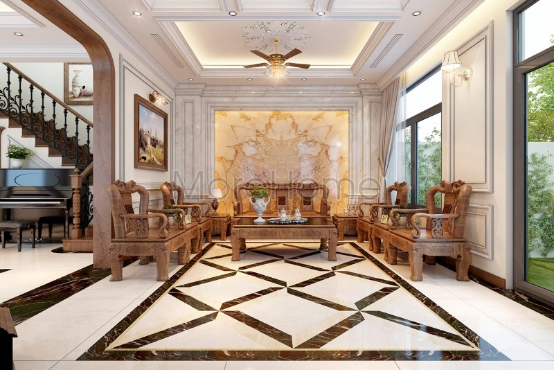 Thiết kế nội thất phòng khách đẹp tại hải phòng