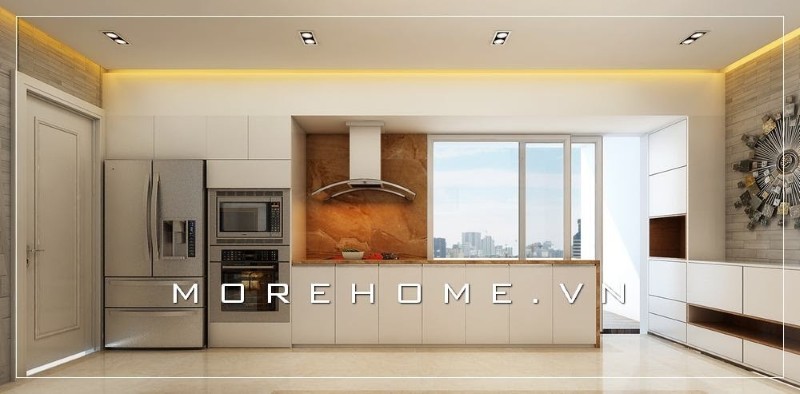 Tủ bếp hải phòng màu trắng đẹp