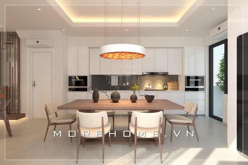 Tủ bếp hải phòng màu trắng đẹp