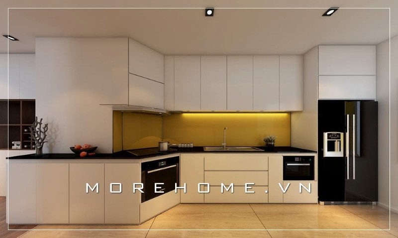 Tủ bếp hải phòng màu trắng đẹp