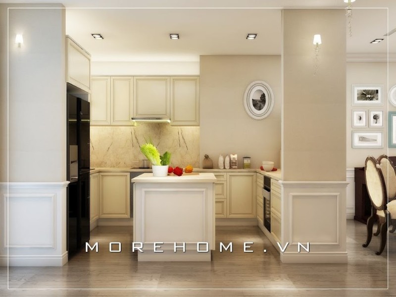 Tủ bếp hải phòng màu trắng đẹp