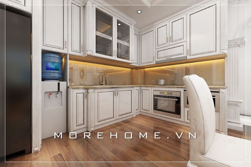 Tủ bếp hải phòng màu trắng đẹp