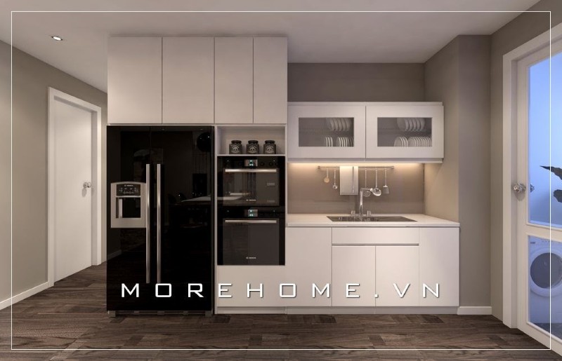 Tủ bếp hải phòng màu trắng đẹp
