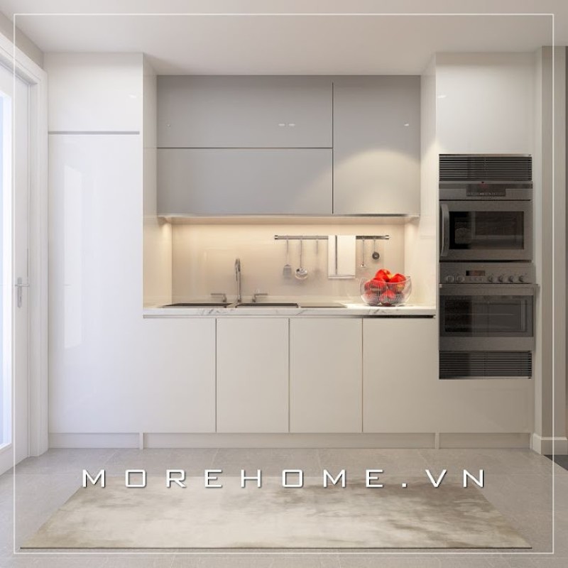Tủ bếp hải phòng màu trắng đẹp