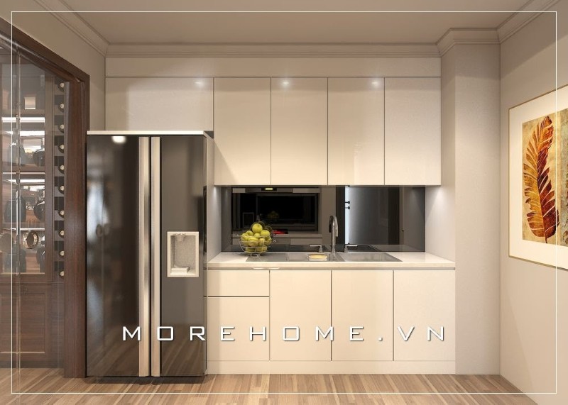 Tủ bếp hải phòng màu trắng đẹp