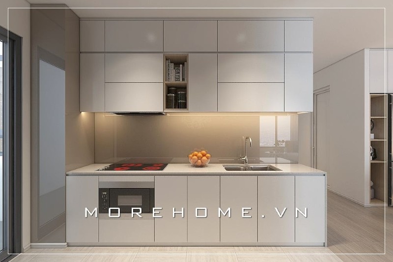 Tủ bếp hải phòng màu trắng đẹp