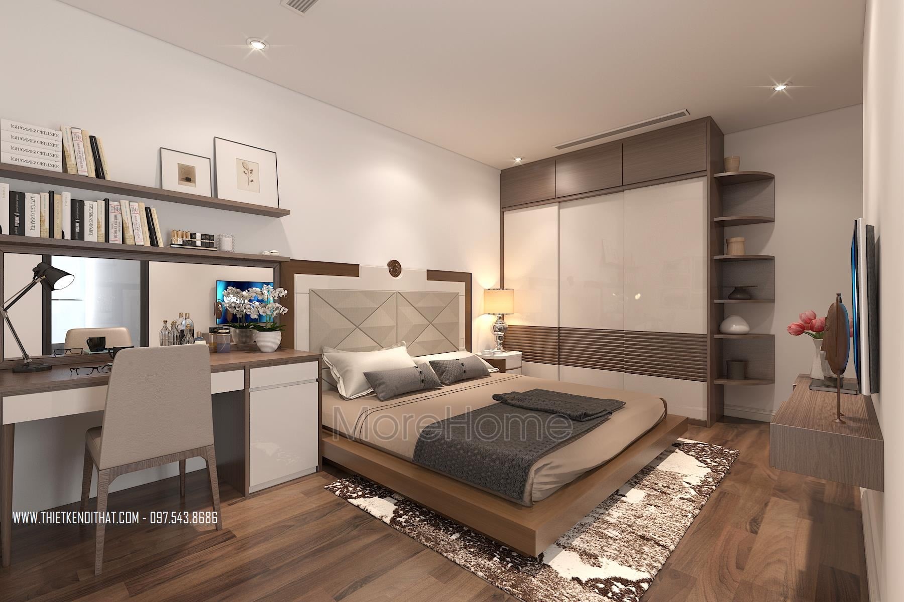 Tủ quần áo 3 buồng gỗ công nghiệp