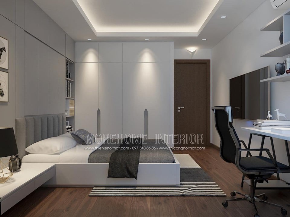 Mẫu tủ quần áo 4 buồng gỗ công nghiệp