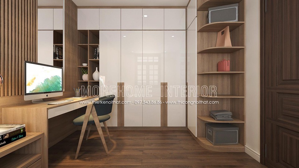 Mẫu tủ quần áo 4 buồng gỗ công nghiệp