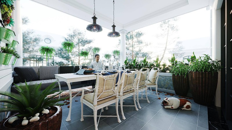 Thiết kế nội thất biệt thự tân cổ điển tại hải phòng