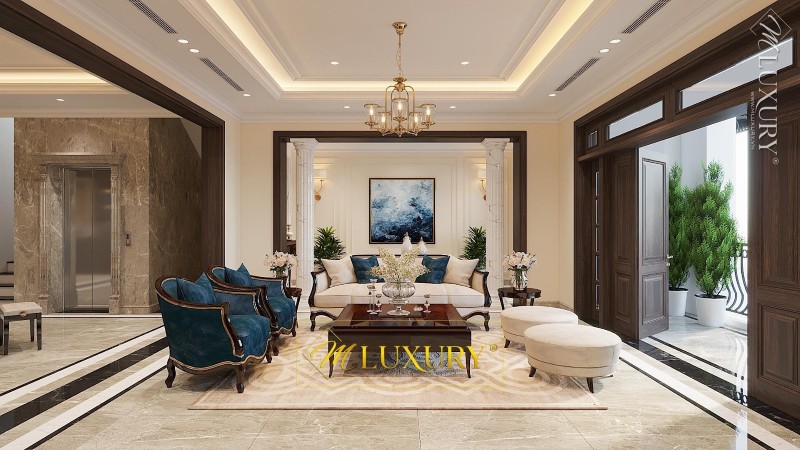 Thiết kế nội thất biệt thự tân cổ điển tại hải phòng
