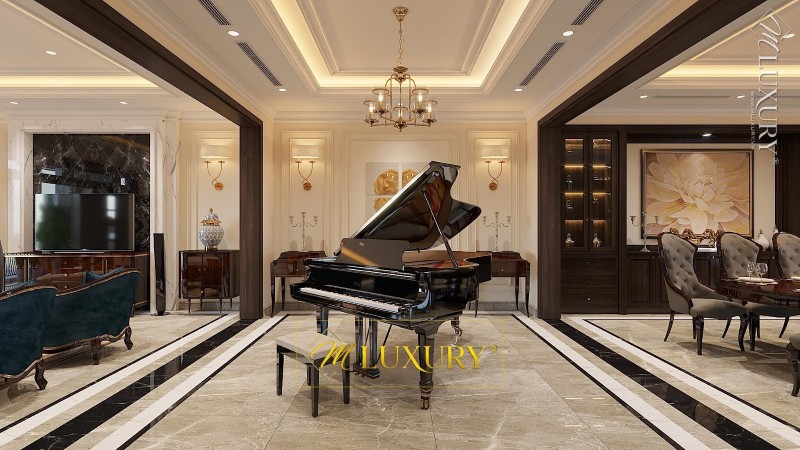 Thiết kế nội thất biệt thự tân cổ điển tại hải phòng