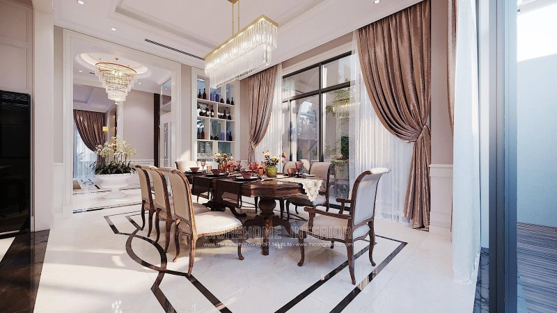 Thiết kế nội thất biệt thự tân cổ điển tại hải phòng