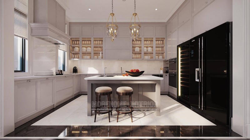 Thiết kế nội thất biệt thự tân cổ điển tại hải phòng