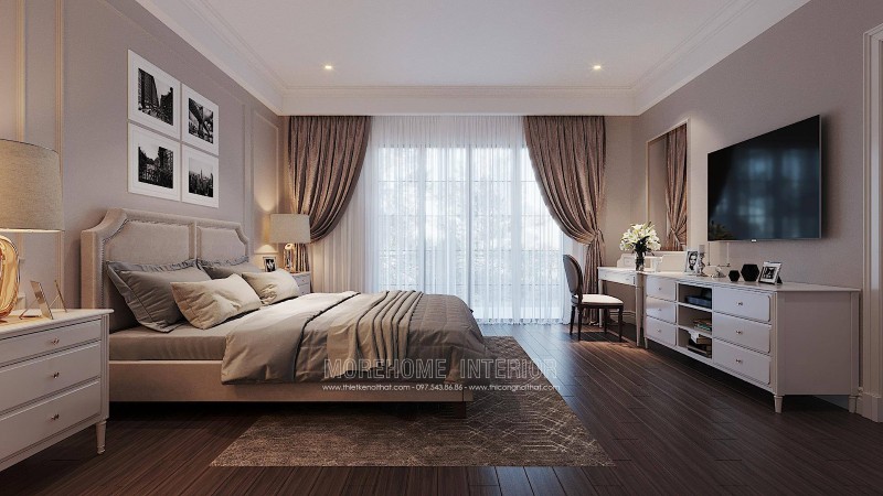 Thiết kế nội thất biệt thự tân cổ điển tại hải phòng