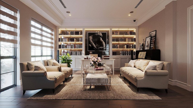 Thiết kế nội thất biệt thự tân cổ điển tại hải phòng