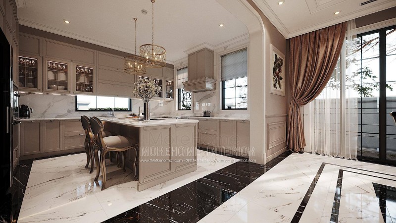 Thiết kế nội thất biệt thự tân cổ điển tại hải phòng