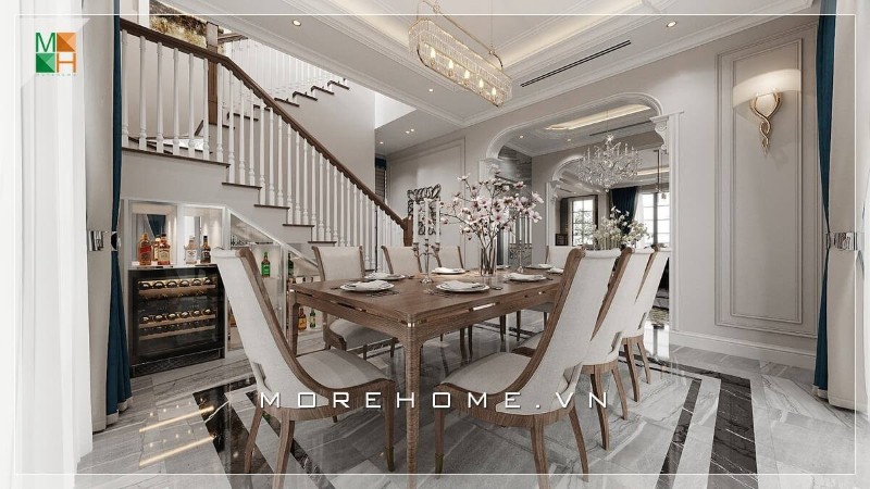 Thiết kế nội thất biệt thự vinhomes cầu rào phân khu ngọc trai