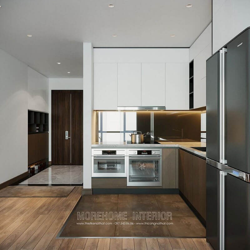 Thiết kế nội thất bếp chung cư