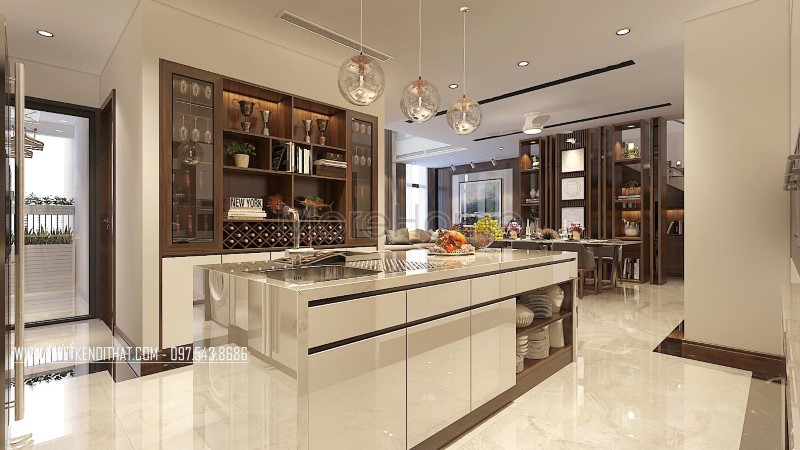 Tủ rượu gỗ óc chó