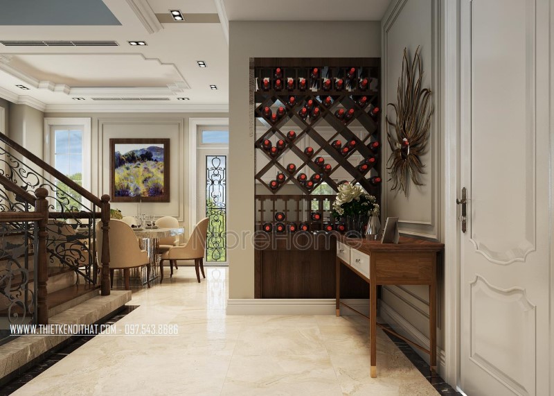 Tủ rượu gỗ óc chó