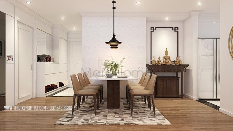 Thiết kế nội thất căn hộ chung cư 70m2