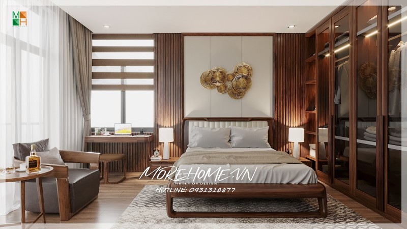 Thiết kế phòng ngủ 20m2 cho vợ chồng