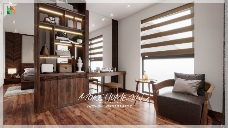 thiết kế nội thất gỗ óc chó hiện đại