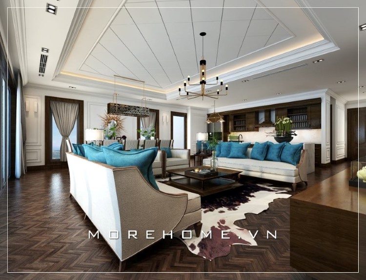 thiết kế nội thất gỗ óc chó hiện đại