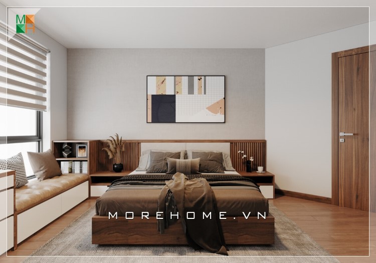 thiết kế nội thất gỗ óc chó hiện đại