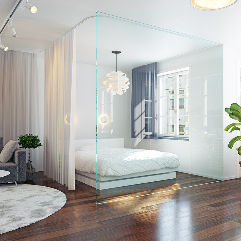 Bí kíp thiết kế phòng khách liền phòng ngủ đẹp cho nhà diện tích nhỏ