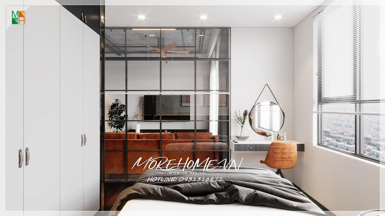 Bí kíp thiết kế phòng khách liền phòng ngủ đẹp cho nhà diện tích nhỏ